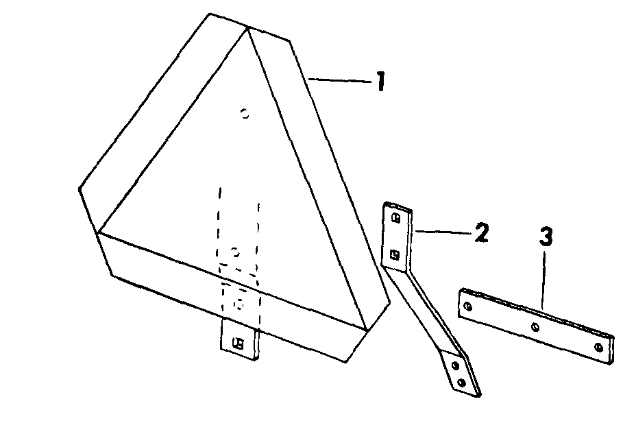 Slow Moving Vehicle Reflector Emblem And Mounting Bracket Diagram and Parts List for CUB185  Cub Cadet Lawn Tractor